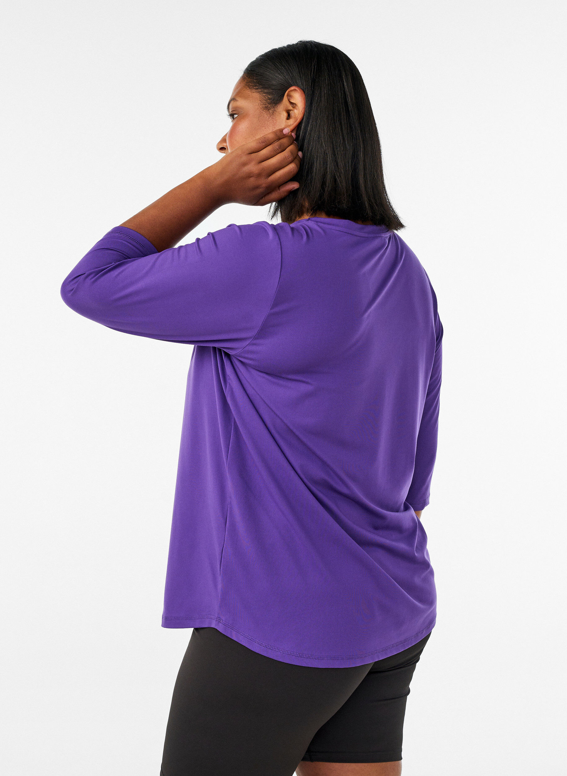 ZizziSporttop met 3/4 mouwen, Paars, Model image number 2