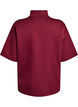 Sweatshirt met korte mouwen en een hoge kraag, Donker Bordeaux, Packshot image number 1