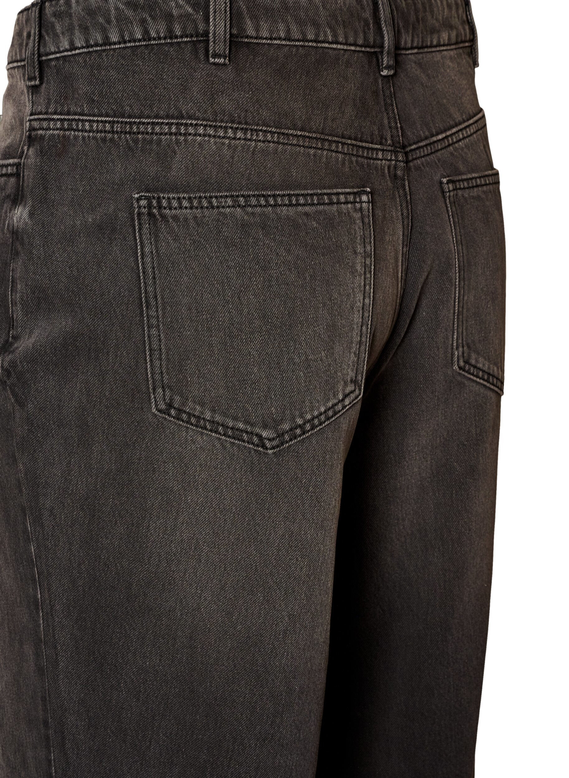 ZizziKiana straight-fit jeans met hoge taille, Zwart, Packshot image number 3