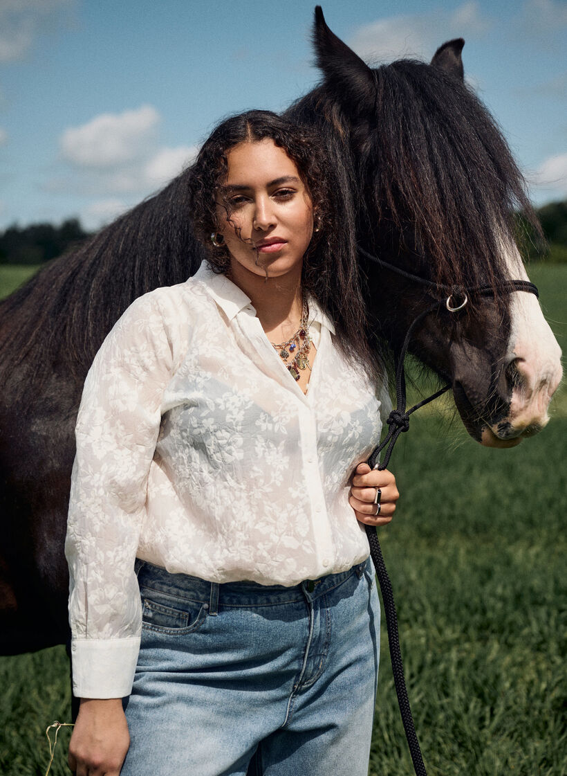 Shirt met ton sur ton patroon, Off White, Image