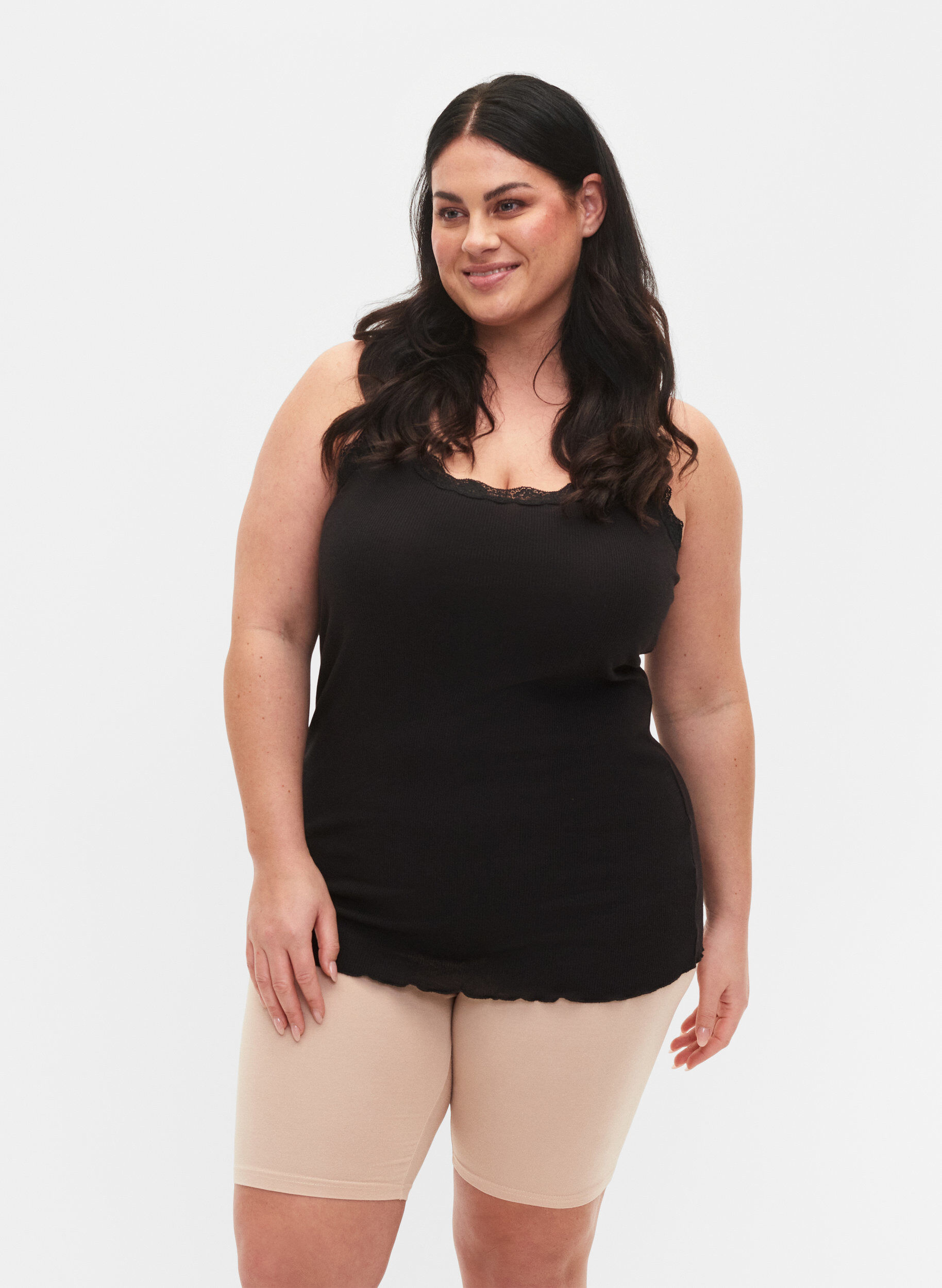 2-pack viscose fietsbroek, Beige, Model