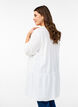 Tunic met V-hals en geplooide details, Wit, Model image number 2