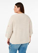 Jumper met hartjes en 3/4 mouwen, Beige, Model image number 2