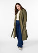 Lange trenchcoat met borduursels, Groen, Model image number 1