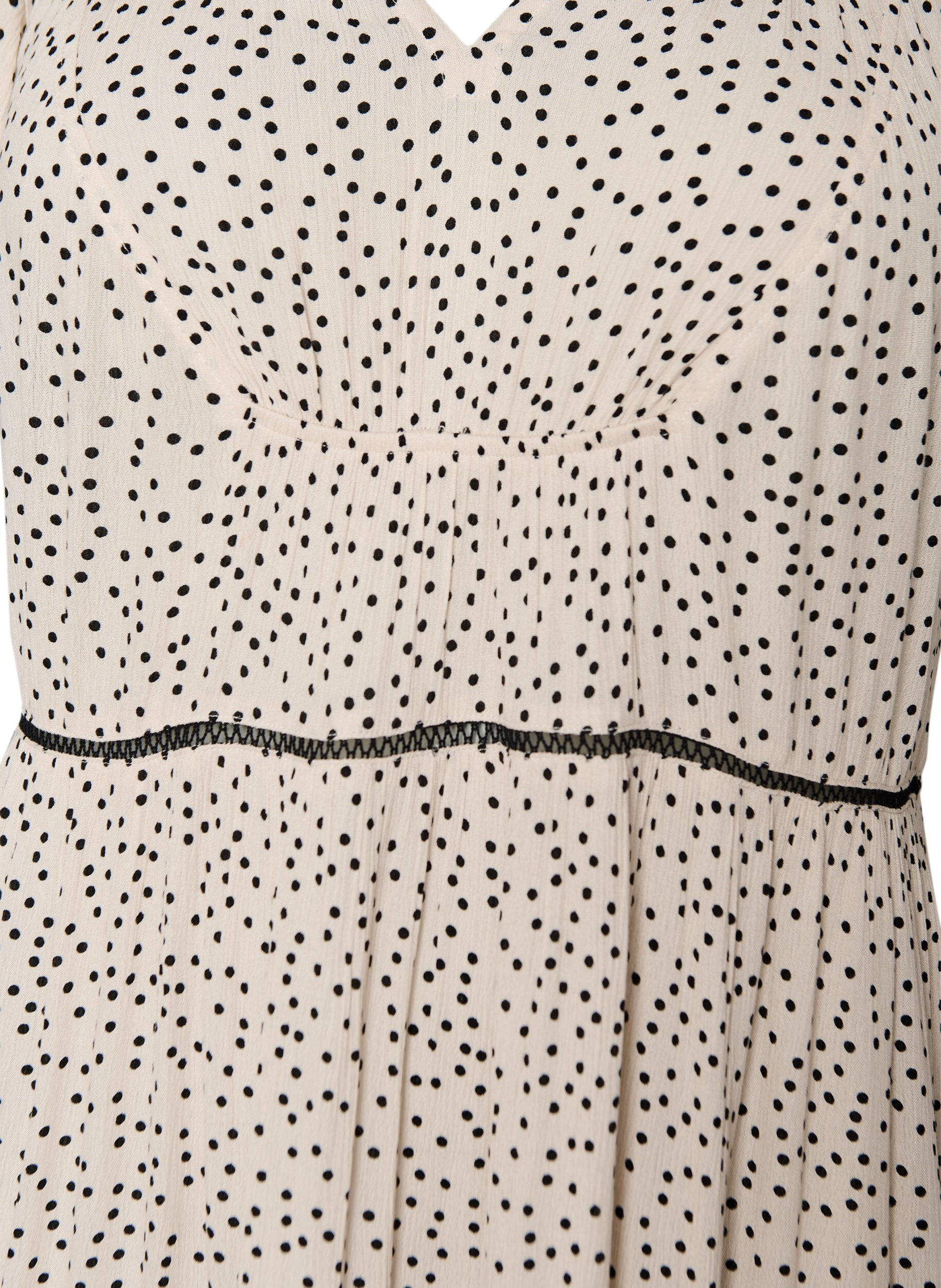 Zizzi Robe midi en viscose &agrave; motif, Blanc, Packshot image number 2