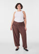 Pantalon sarouel ample, Marron, Model image number 1