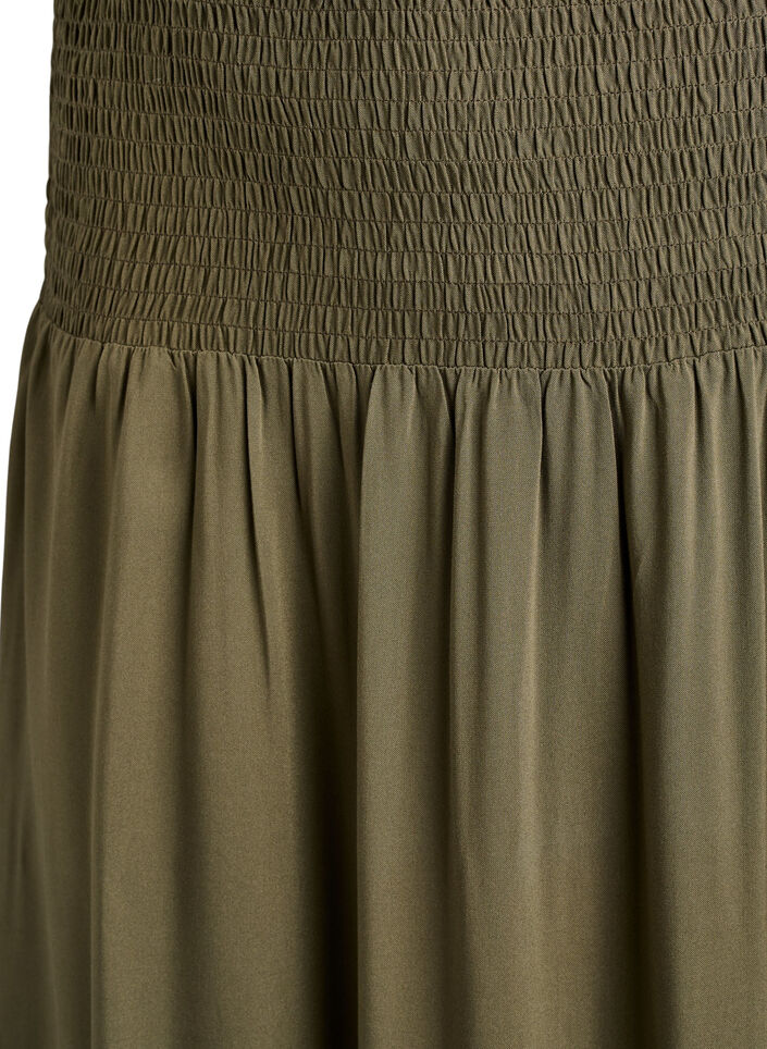 FLASH - Maxi rok in viscose met smokwerk, Kalamata, Packshot