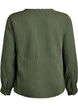 Katoenen mousseline blouse met haakdetails, Groen, Packshot image number 1