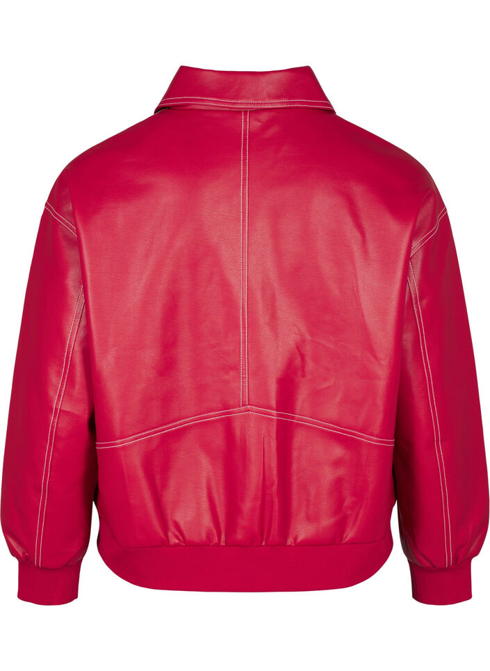 Imitatieleer bomberjack, Rhythmic Red, Packshot