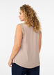 Mouwloze top met kant, Beige, Model image number 2