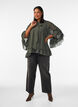 Blouse met striklint en ruches, Grijs, Model image number 1