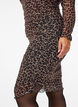 Korte jurk van mesh met luipaardprint, Bruin, Model image number 3