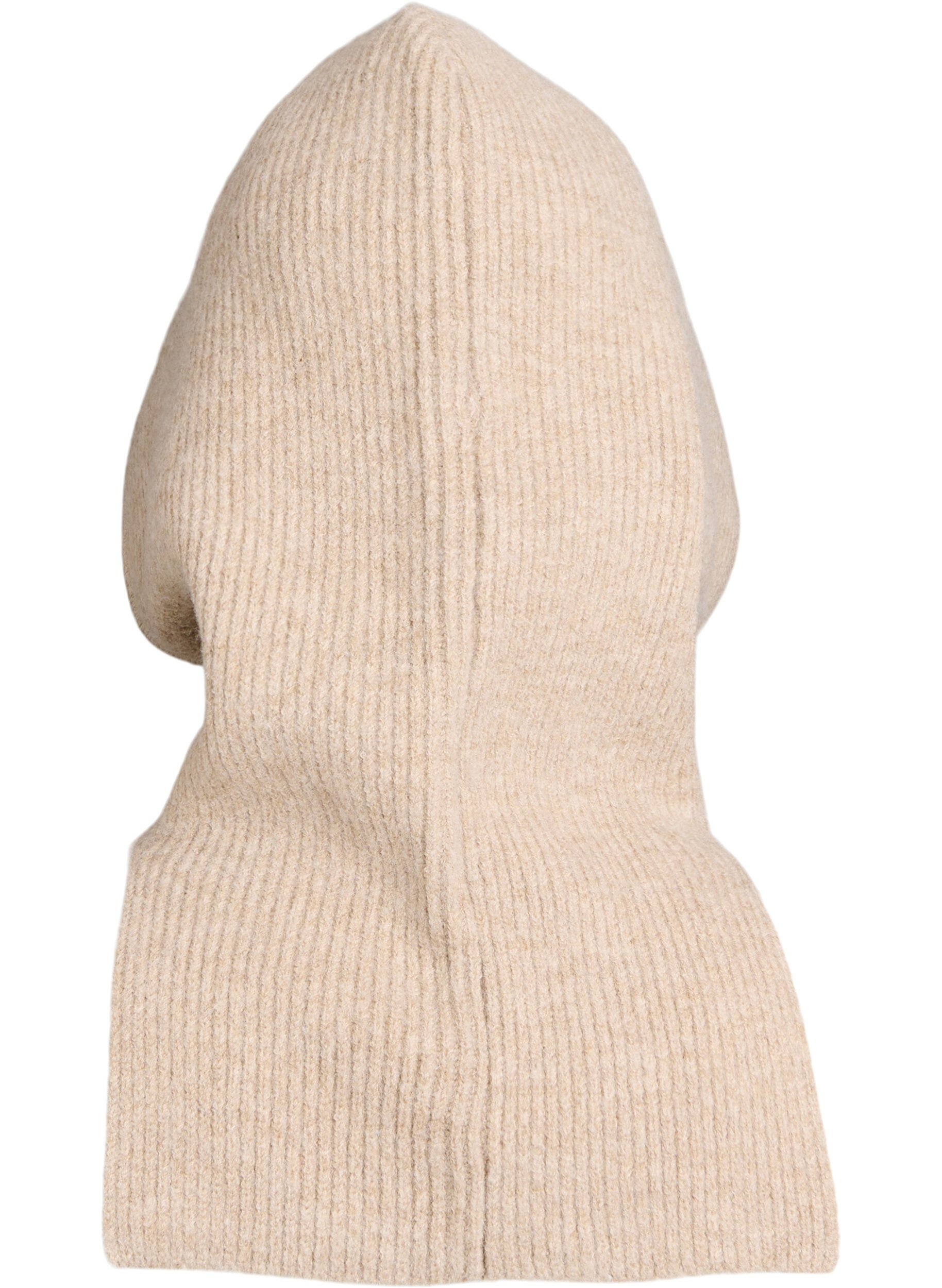 ZizziGebreide balaclava met trekkoordjes, Beige, Packshot image number 1