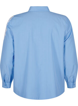 ZizziShirt met kanten details, Della Robbia Blue, Packshot image number 1