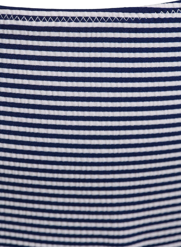 Bikinibroekje met gestreepte textuur en normale taille, Blauw, Packshot image number 2