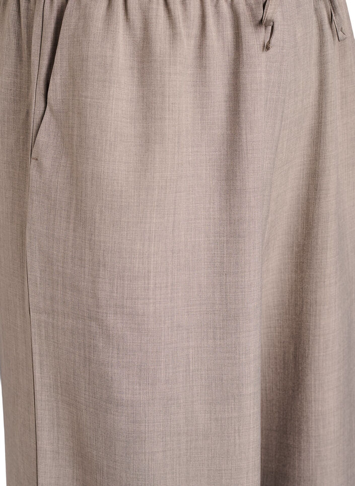 Hoog getailleerde broek met wijde pijpen, Beige, Packshot image number 2