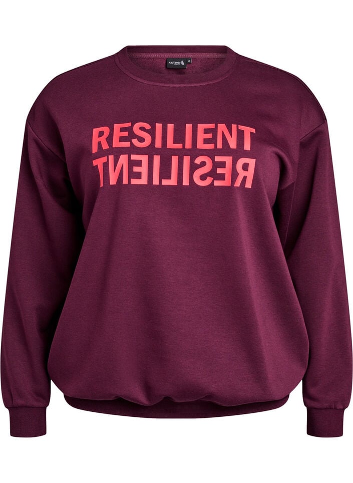 Sweatshirt met motief aan de voorkant, Rood, Packshot image number 0