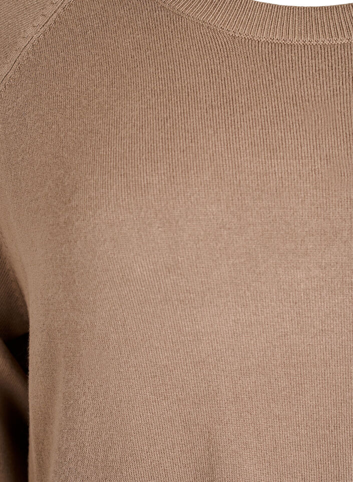 Gebreide blouse met knoopsluiting aan de zijkant, Beige, Packshot image number 2