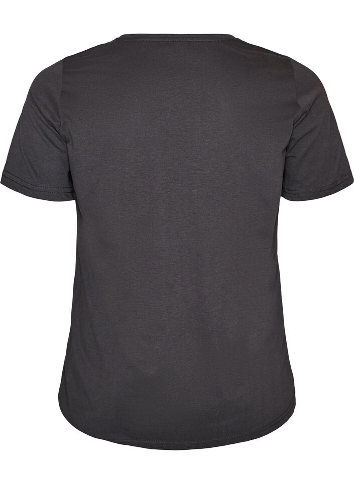 T-shirt met motief, Grijs, Packshot image number 1