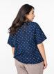 Katoenen blouse met print en korte mouwen, Blauw, Model image number 2