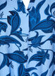 Blouse met lange mouwen in paisleydesign en v-hals, Blue Paisley AOP, Packshot image number 2