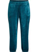 Losvallende fluwelen broek, Groen, Packshot image number 0