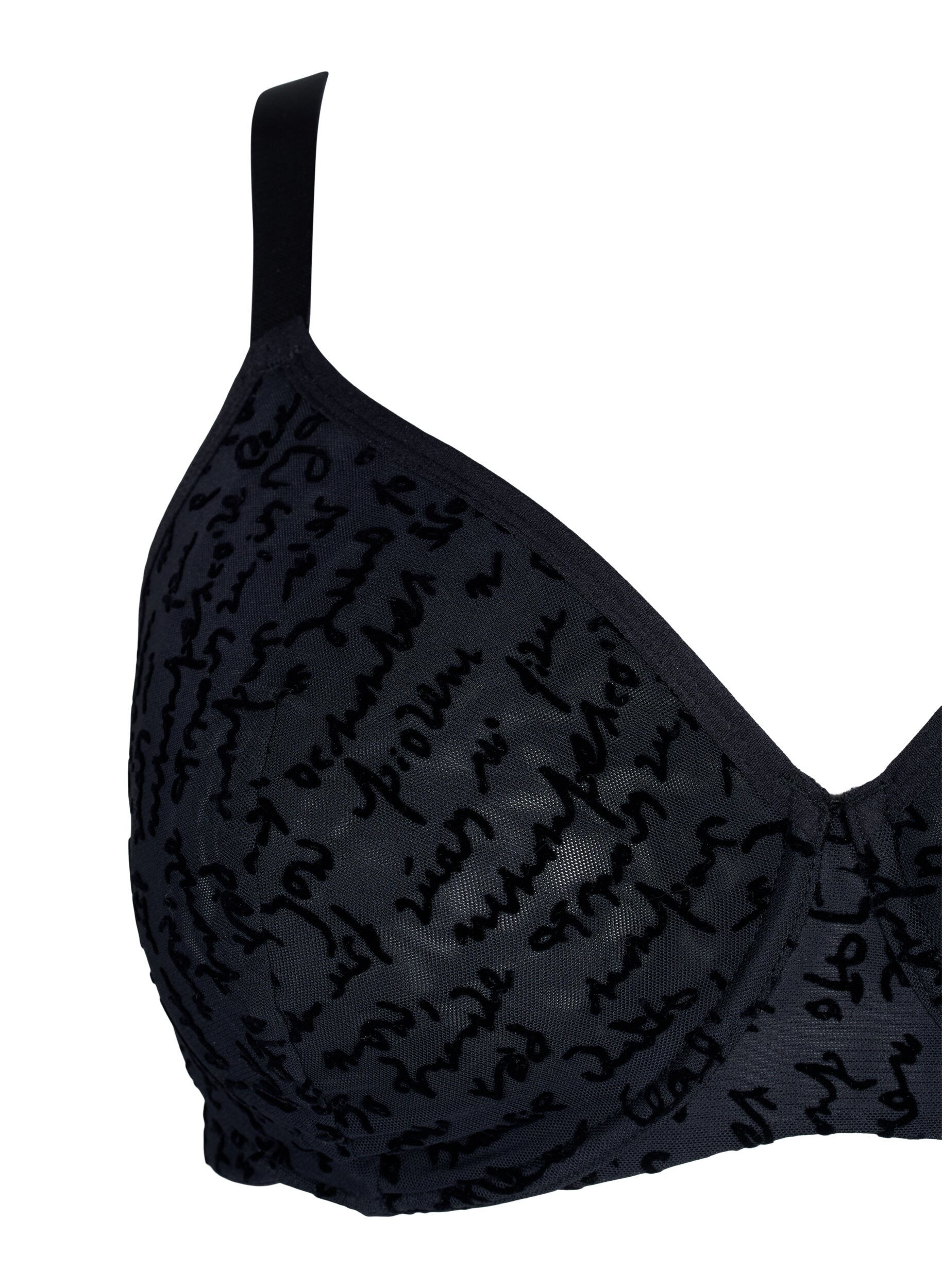 ZizziBeha met volledige bedekking en tekstopdruk, Black, Packshot image number 2