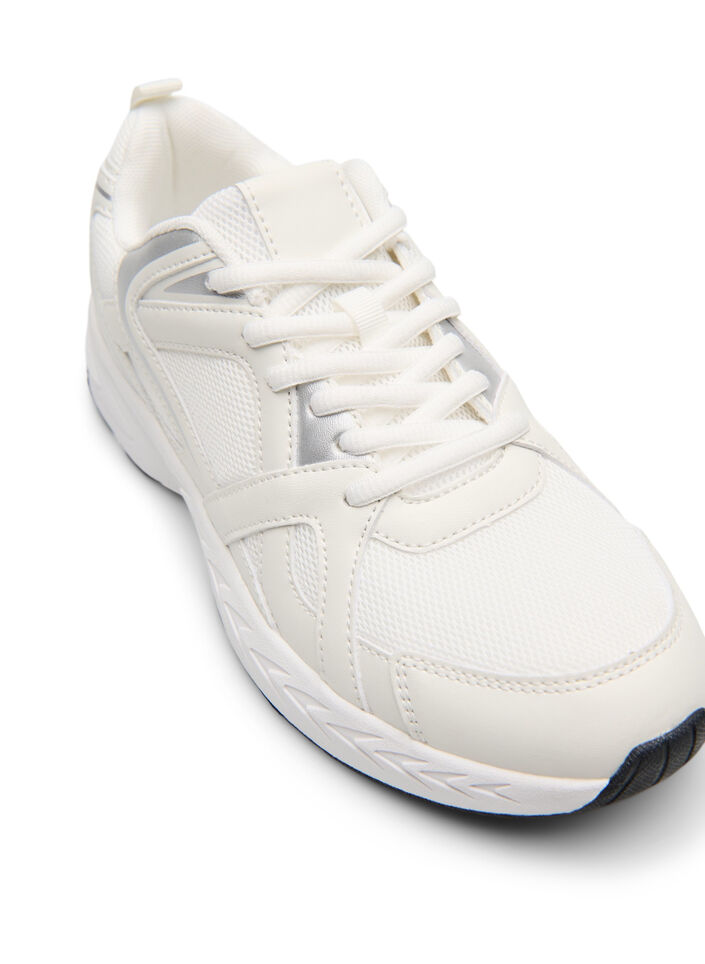 Wide fit - Sportieve sneakers, White, Packshot