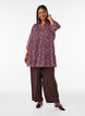 Tuniek met bloemenprint en glitterdraden, Rood, Model image number 1