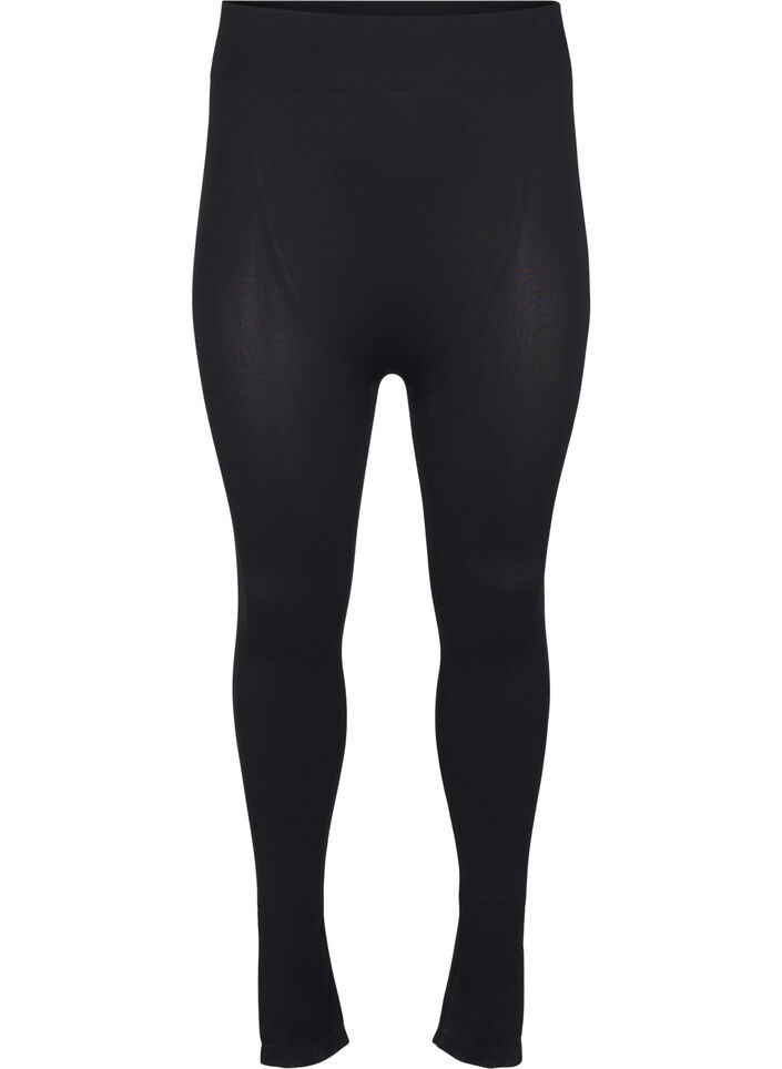 Naadloze basis legging, Zwart, Packshot image number 0