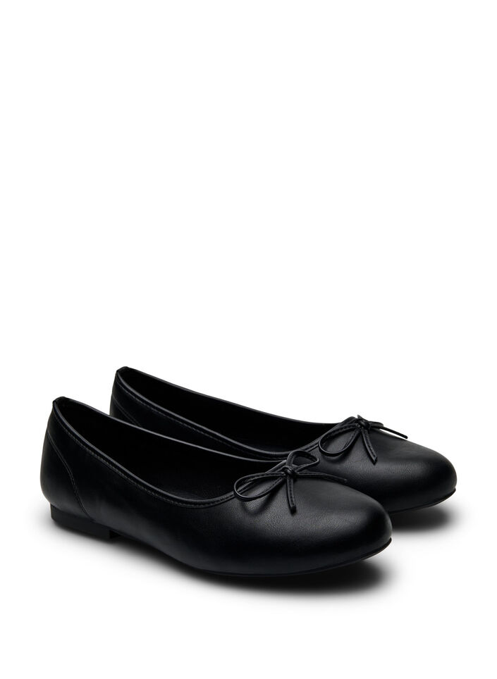 Ballerina met strikje, Zwart, Packshot image number 1