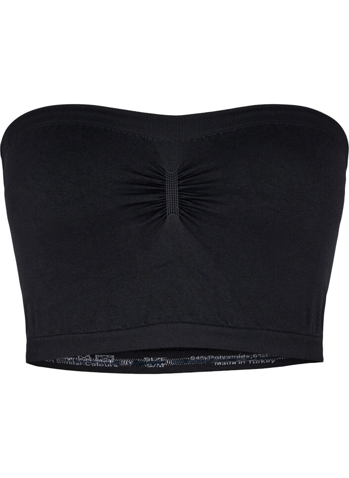 Bandeau topje, Zwart, Packshot image number 0