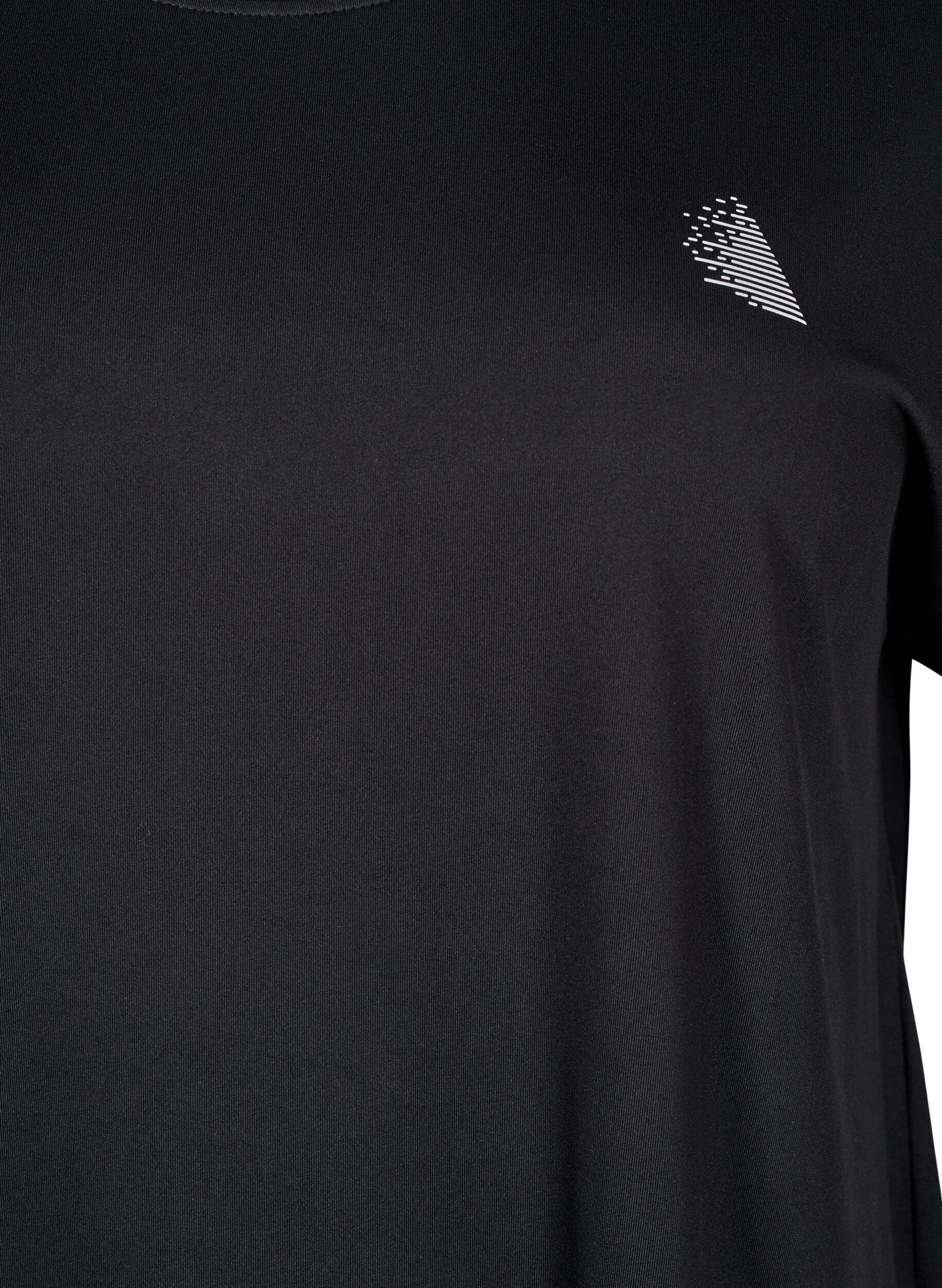 Zizzi T-shirt long de sport, Noir, Packshot image number 2