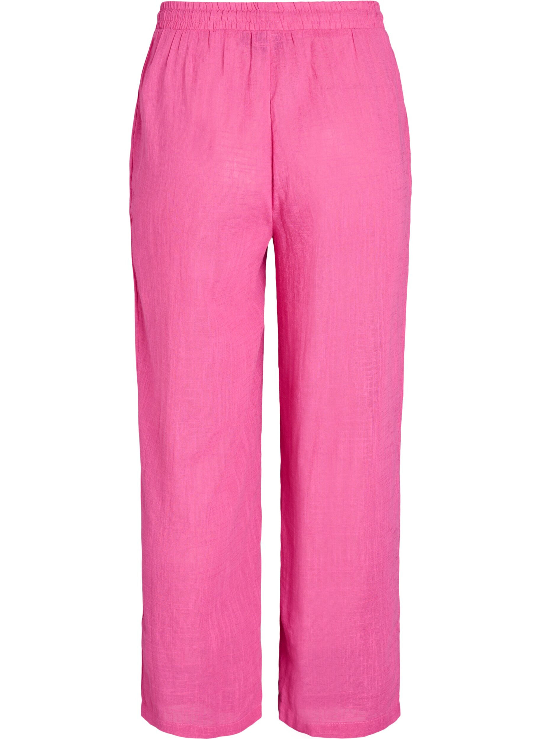 ZizziFLASH - Broek met rechte pijpen en een hoge taille, Roze, Packshot image number 1