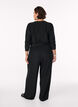 Jumpsuit met glitter en strikceintuur, Zwart, Model image number 1