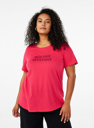 ZizziFLASH - T-shirt met motief, Rose, Model image number 0