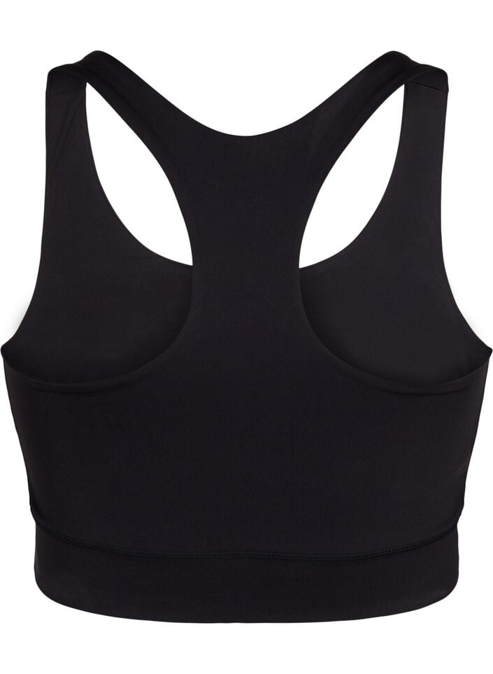 Sportbeha met racerback, Black, Packshot