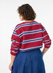 Jersey blouse met brede strepen, Rood, Model image number 2