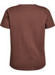 Basis T-shirt van katoen met een V-hals, Bruin, Packshot image number 1