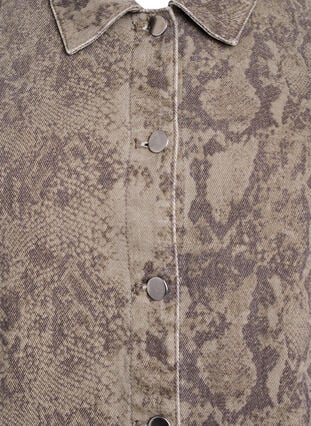 ZizziKorte denim overhemdjurk met slangenprint, Light Snake AOP, Packshot image number 2