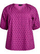 Blouse met geborduurd bloemenpatroon, Paars, Packshot image number 0