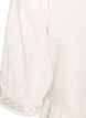 Blouse en coton textur&eacute; avec d&eacute;tails en crochet, Blanc, Packshot image number 3