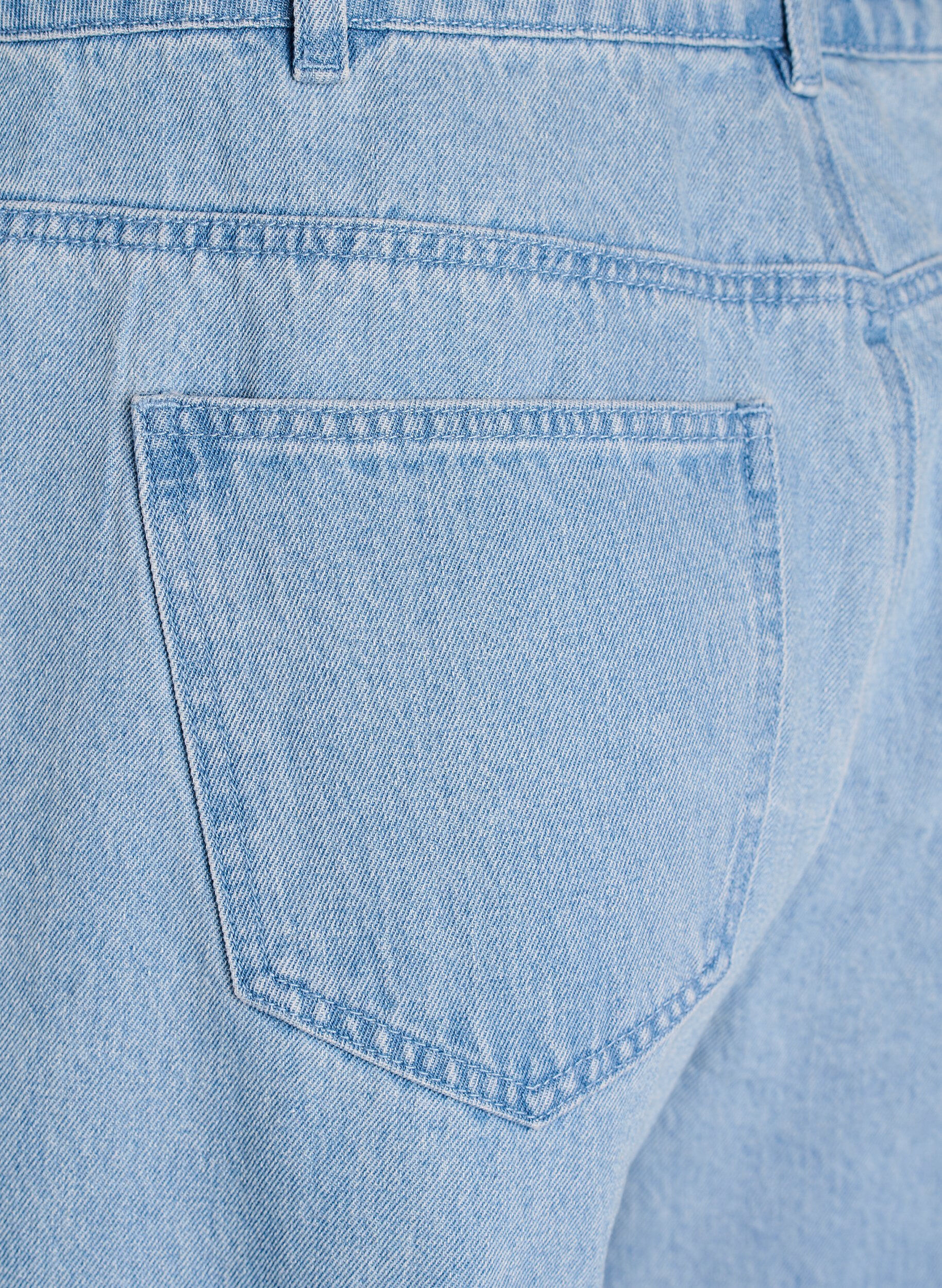 ZizziMyra jeans met wide fit en bloemendetails, Blauw, Packshot image number 4