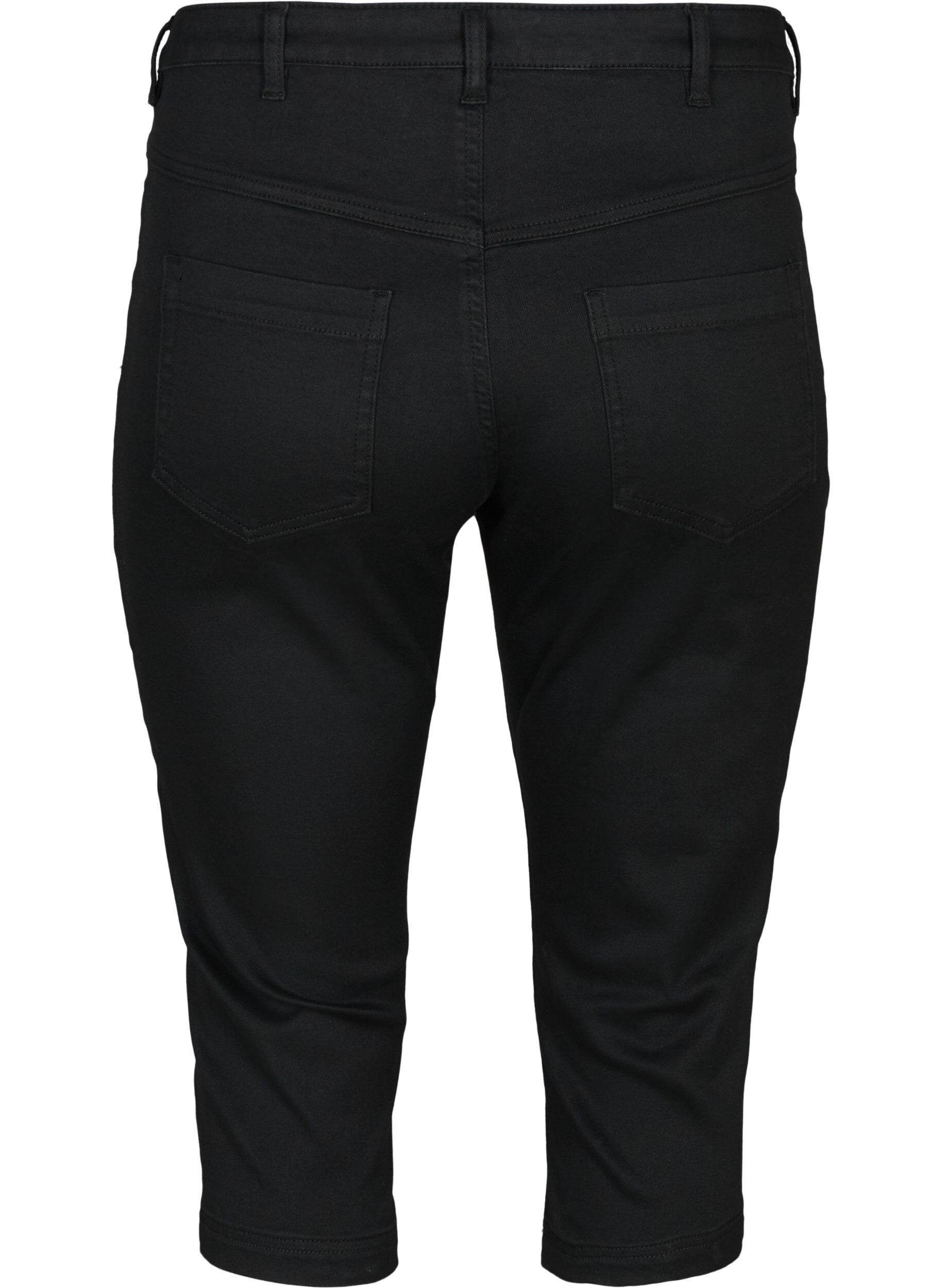ZizziHigh waist Amy capri jeans met super slim fit, Zwart, Packshot image number 1