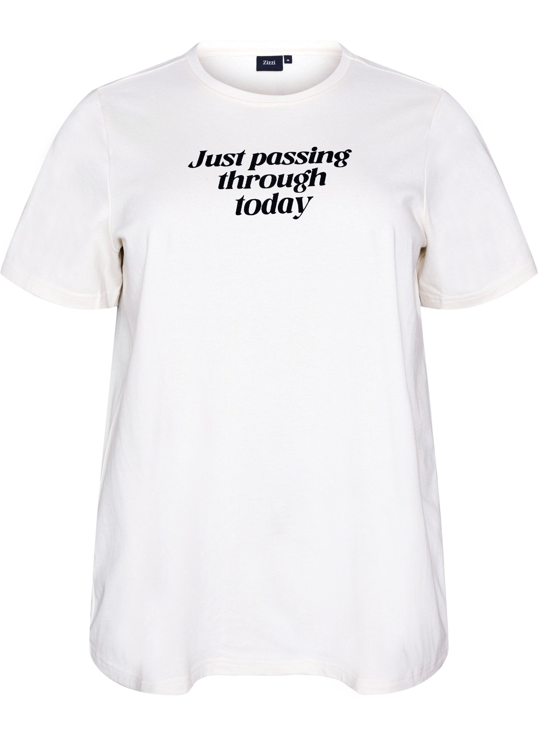 Katoenen T-shirt met tekstprint