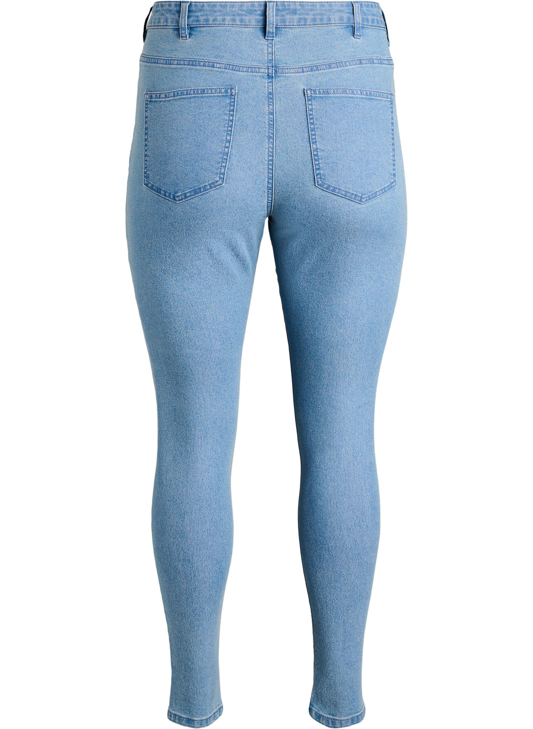 ZizziAmy super slim fit jeans met hoge taille, Blauw, Packshot image number 1