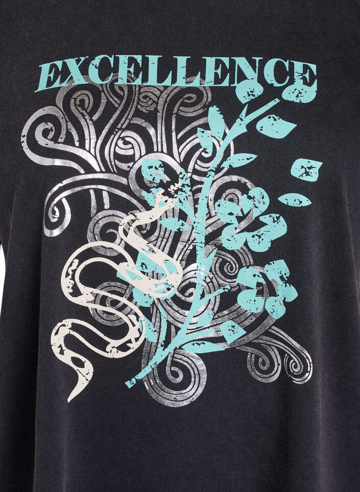 T-shirt in biologisch katoen met een coole print, Grijs, Packshot image number 2