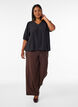 Viscose blouse met V-hals, Zwart, Model image number 1