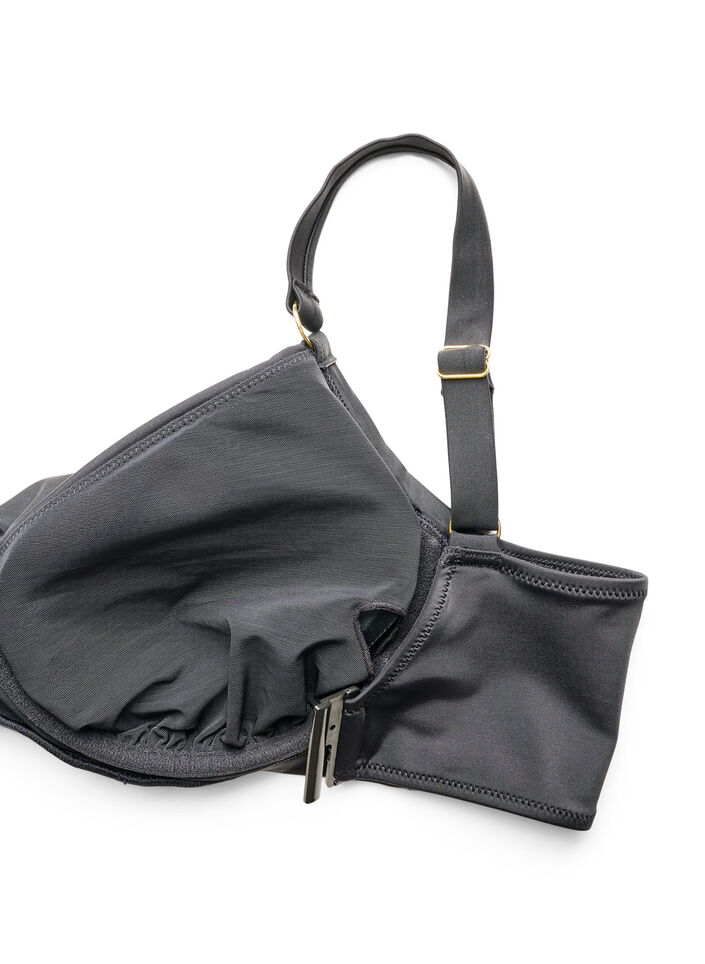 Bikinibeha met beugel en goudkleurig detail, Zwart, Packshot image number 3