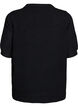 Gebreide blouse met korte mouwen, Zwart, Packshot image number 1